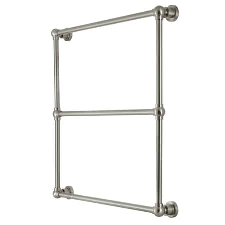 Kingston Brass 30" x 32" Wall Mount Towel Rack, Brushed Nickel DTM32303BN